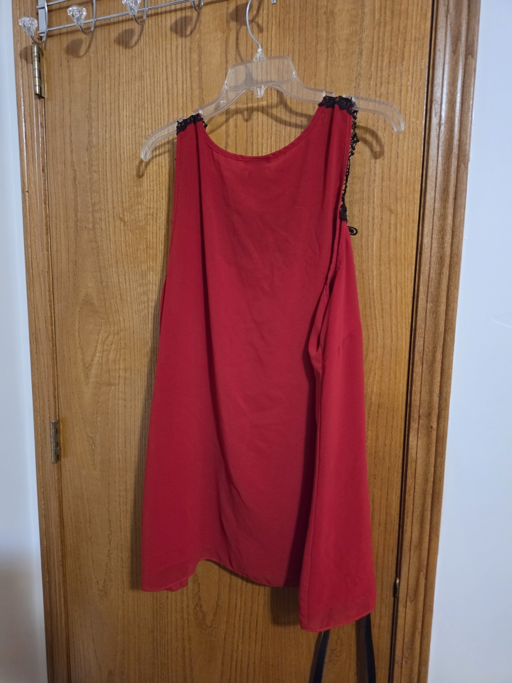 City Chic Red Lace-Trim Tank Top - Picture 4 of 4